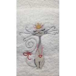 Serviette de toilette Zèbres brodés