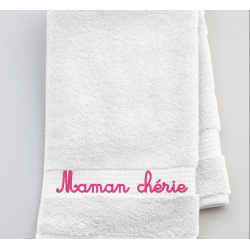 Serviette de toilette Super mamie avec des coeurs