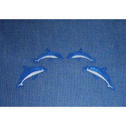 Fouta bleue brodée Dauphins (différents modèles)