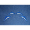 Fouta bleue brodée Dauphins (différents modèles)