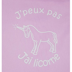 Tote bag brodé Licorne unie