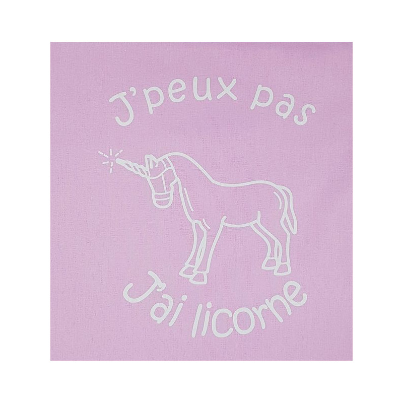 Tote bag brodé Licorne unie