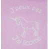 Tote bag brodé Licorne unie