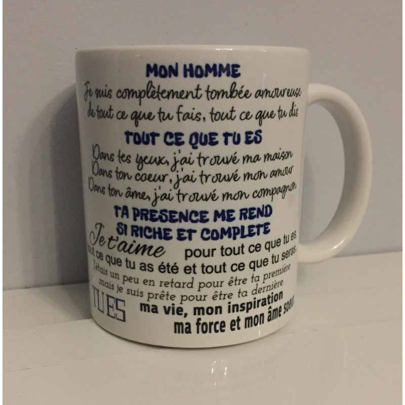 Tasse "mon homme"