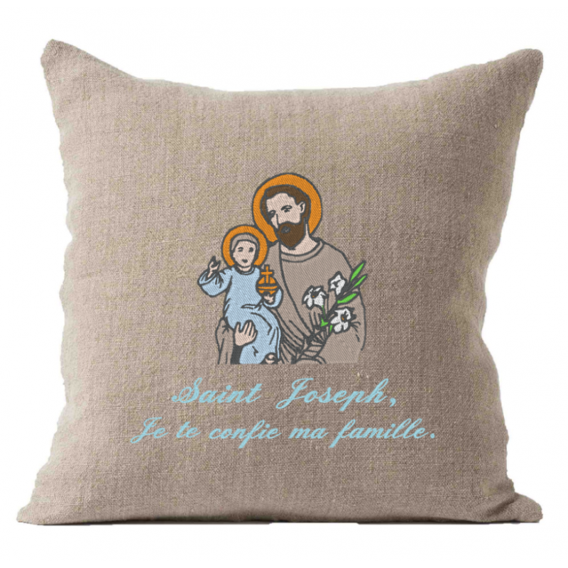 Coussin Broderie de Saint Joseph