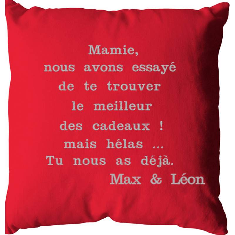 Coussin mamie... tu nous as déjà