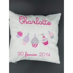 Coussin Naissance fille