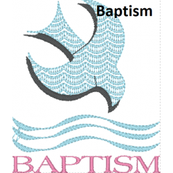 Echarpe de baptême brodée
