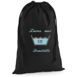 Sac à linge sale brodé Bassine