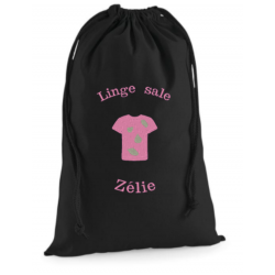 Sac à linge sale brodé T shirt