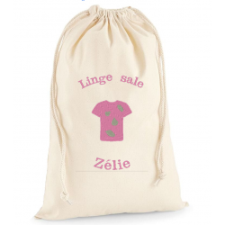 Sac à linge sale brodé T shirt