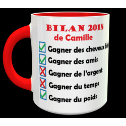Tasse "bilan 2018" personnalisable
