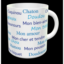 Tasse "surnoms d'amoureux personnalisable"