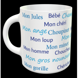 Tasse "surnoms d'amoureux personnalisable"