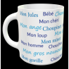 Tasse "surnoms d'amoureux personnalisable"