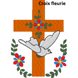 Couverture de baptême brodée