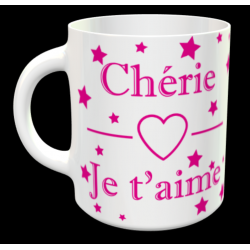 Tasse "Chérie Je t'aime" personnalisable