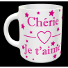 Tasse "Chérie Je t'aime" personnalisable