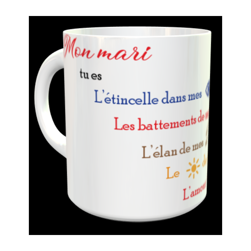Tasse "Mon mari tu es ..." personnalisable