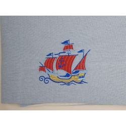 Fouta brodée Bateau de pirates