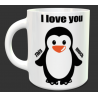 Tasse Pingouin "I love you this much" personnalisable