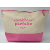 Pochette, trousse de toilette, voyage, fête, anniversaire, rentrée, vacances, naissance, cadeau personnalisé, personnalisé, brod