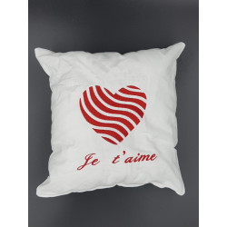 Coussin "Saint Valentin" blanc