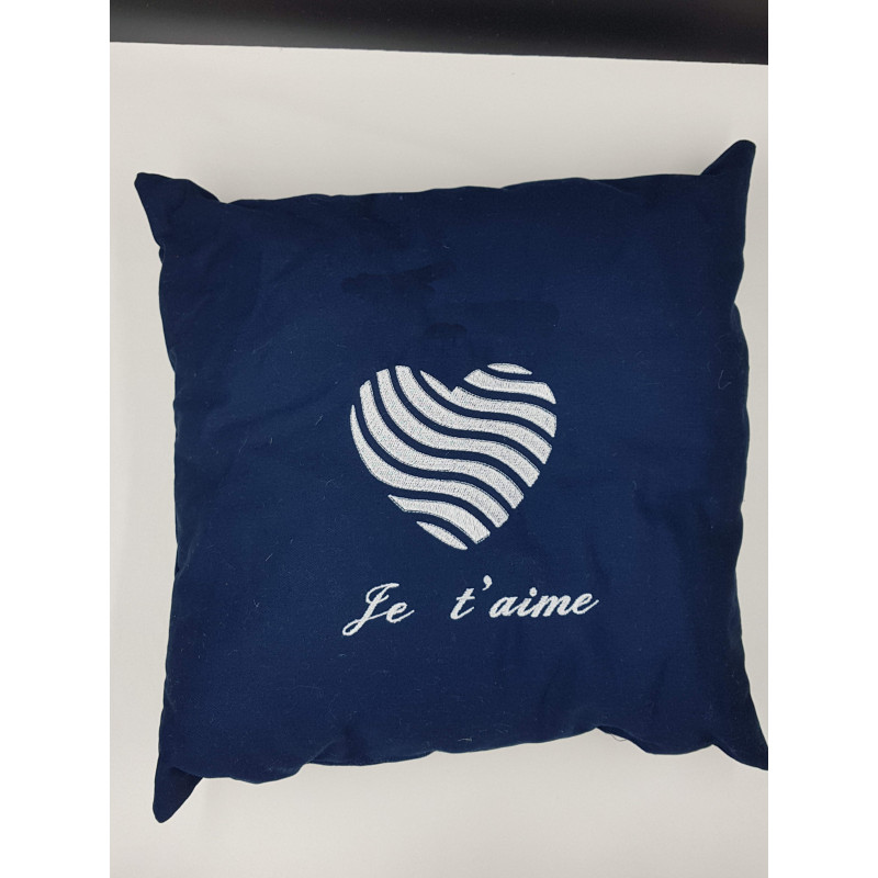 Coussin "Saint Valentin" marine