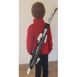 Sangle brodée pour porter les skis Loup