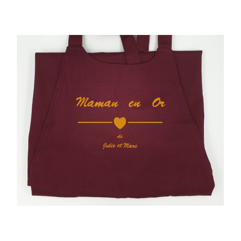 Tablier adulte maman en or