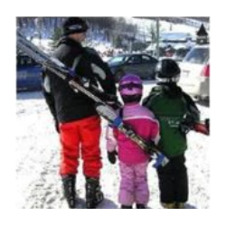Sangle brodée pour porter les skis Ours
