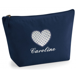 Trousse coeur en appliqué