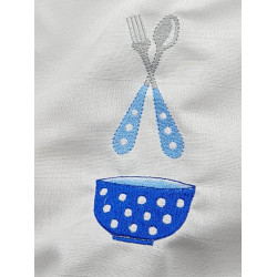 Serviette de table bol et couverts pour enfant