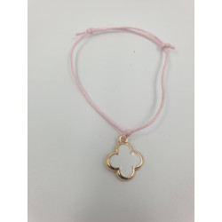 Bracelet cordon avec pendentif croix arrondie