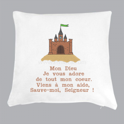 Coussin brodé citadelle