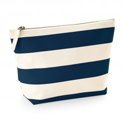 Trousse rayée brodée