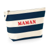 Trousse rayée brodée MAMAN