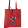 Tote bag brodé ourson dans avion