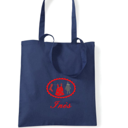 Tote bag brodé filette