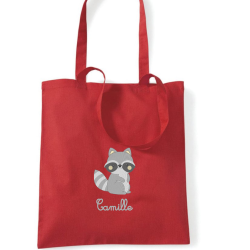 Tote bag brodé raton