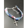 Bracelet fleuri avec croix