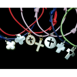 Bracelet cordon Croix