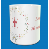 Tasse communion fleurs personnalisable