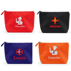 Trousse imperméable brodée