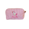 Trousse rayée brodée Licorne