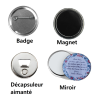 Magnet, badge, miroir ou décapsuleur Bénédicité