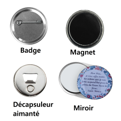 Miroir, Magnet, badge ou décapsuleur en liberty of london