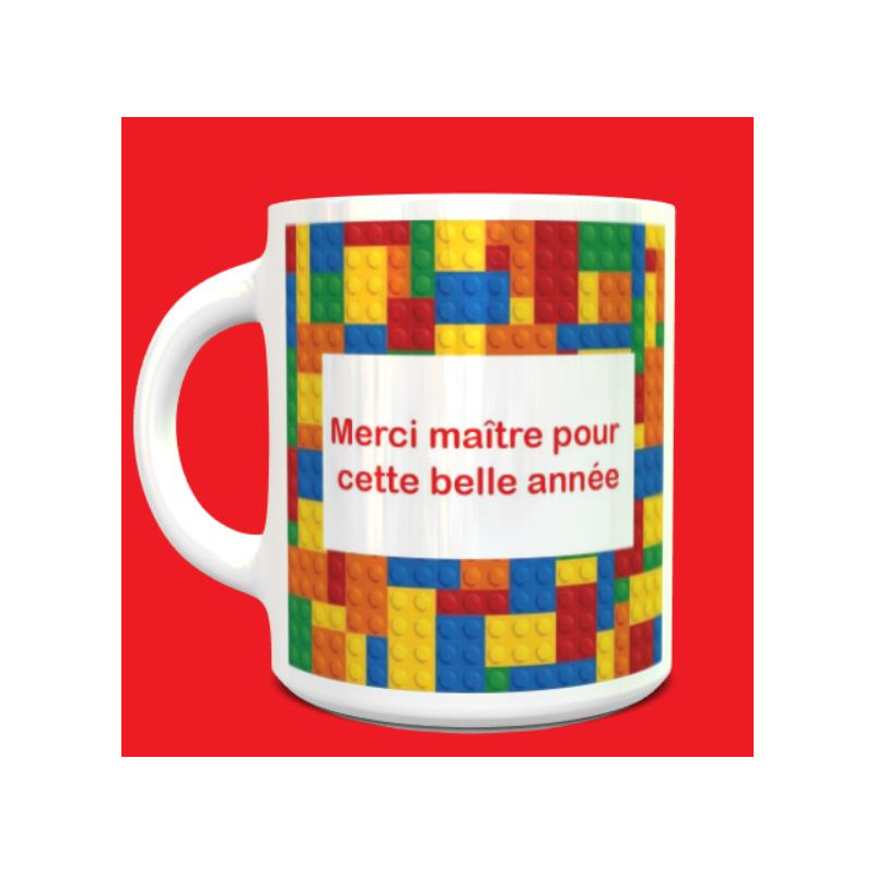 Tasse Merci maître LEGO personnalisable