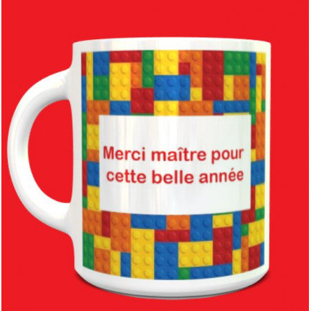 Tasse Merci maître LEGO personnalisable