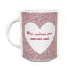 Tasse Merci maîtresse fleurie personnalisable